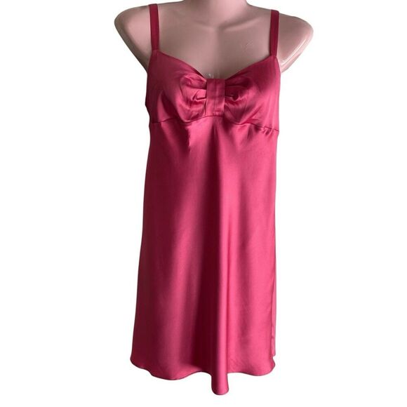Victoria’s Secret Angels Chemise Womens Medium Pink Satin Nightgown - Picture 1 of 6